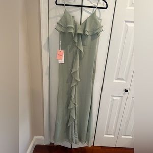 NWT Green JJsHouse Bridesmaid Formal Gown Size 6 Green